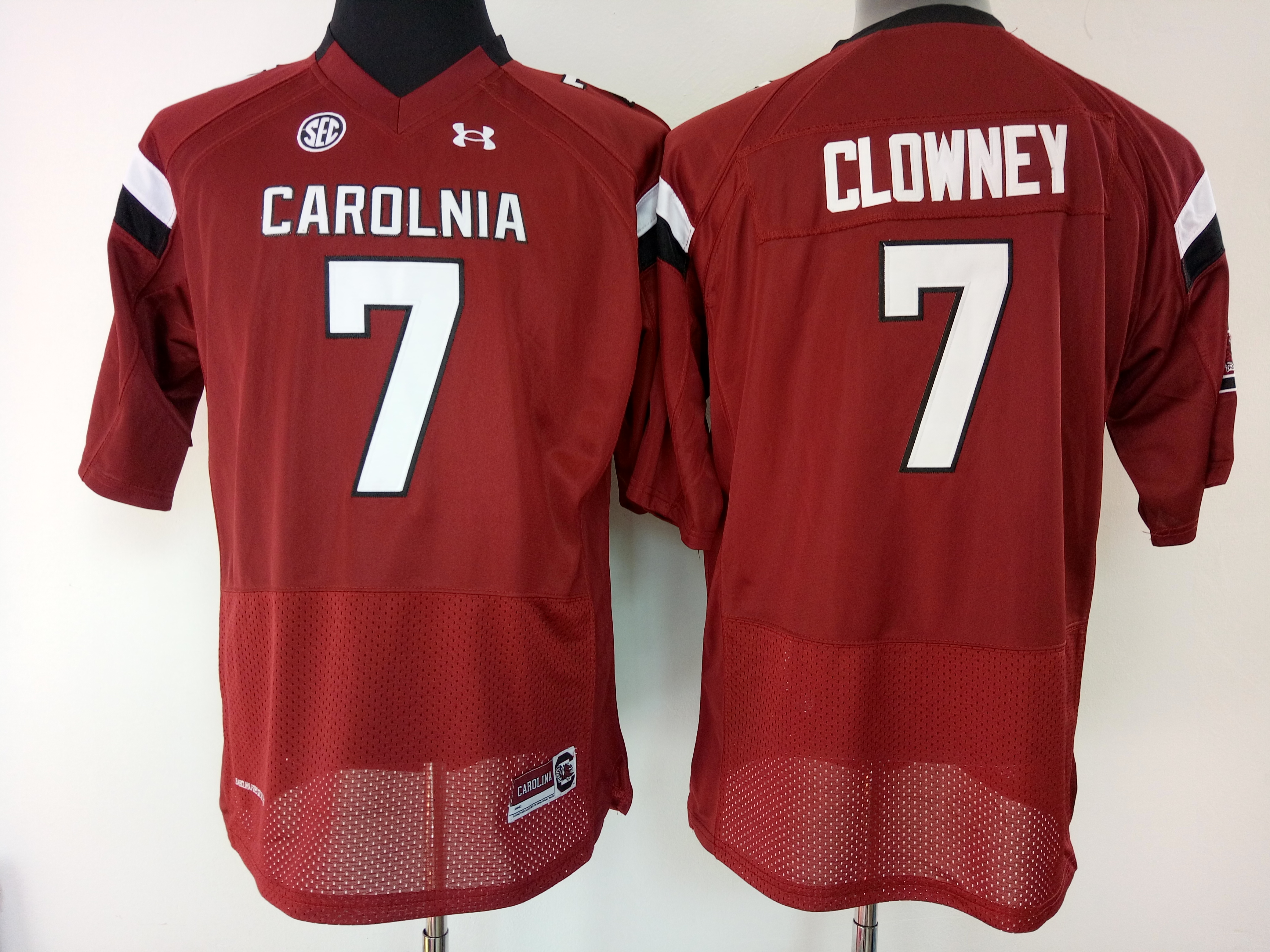 NCAA Womens South Carolina Gamecock Red #7 clowney jerseys->women ncaa jersey->Women Jersey